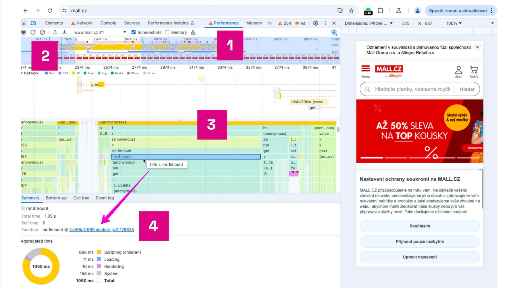 Chrome DevTools - jak na dlouhé úlohy