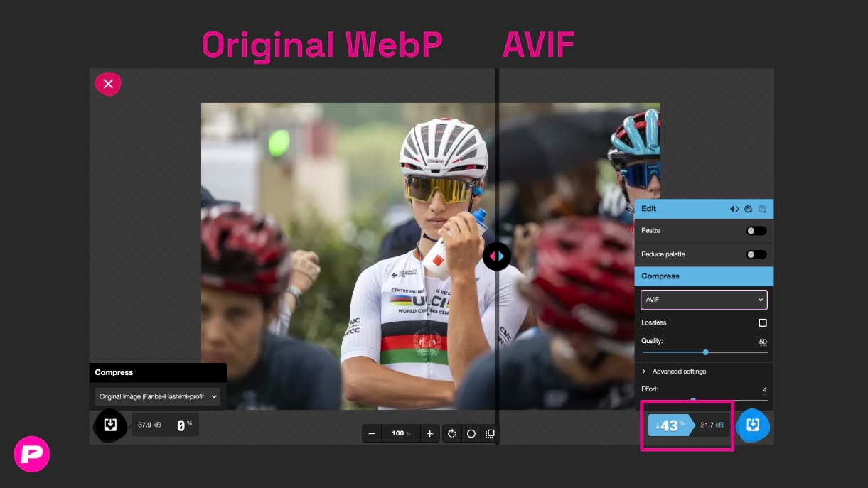 Porovnání WebP vs AVIF